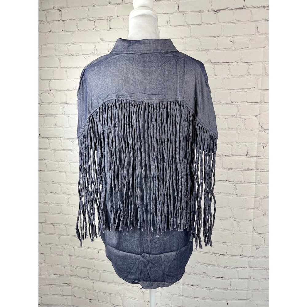 Chambray Fringe Botton Down